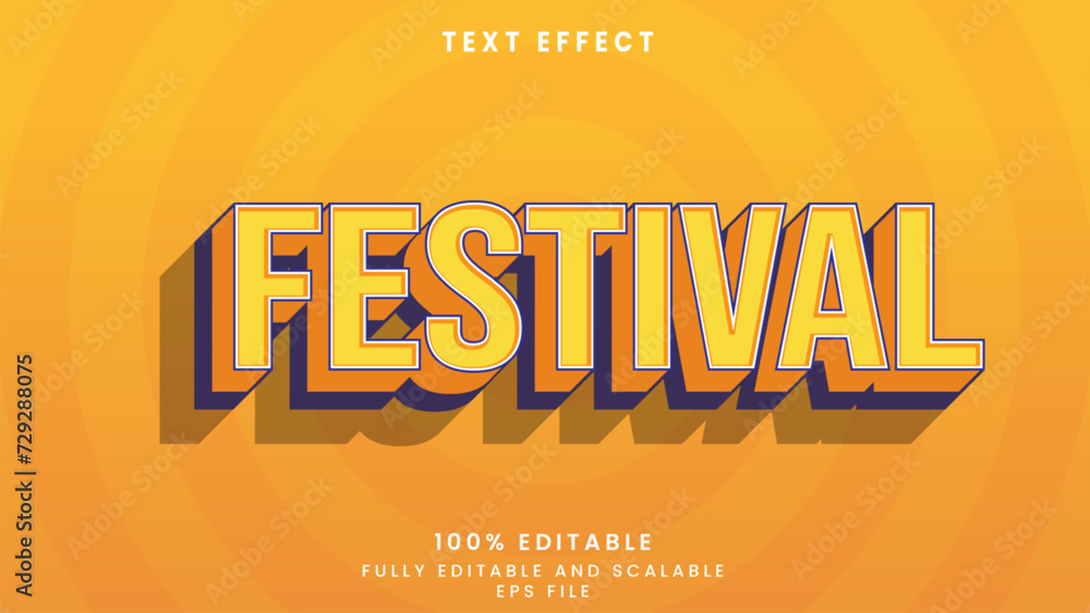 Festival editable text effect Festival editable text effect