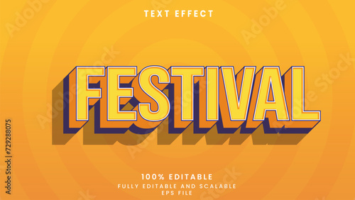 Festival editable text effect	