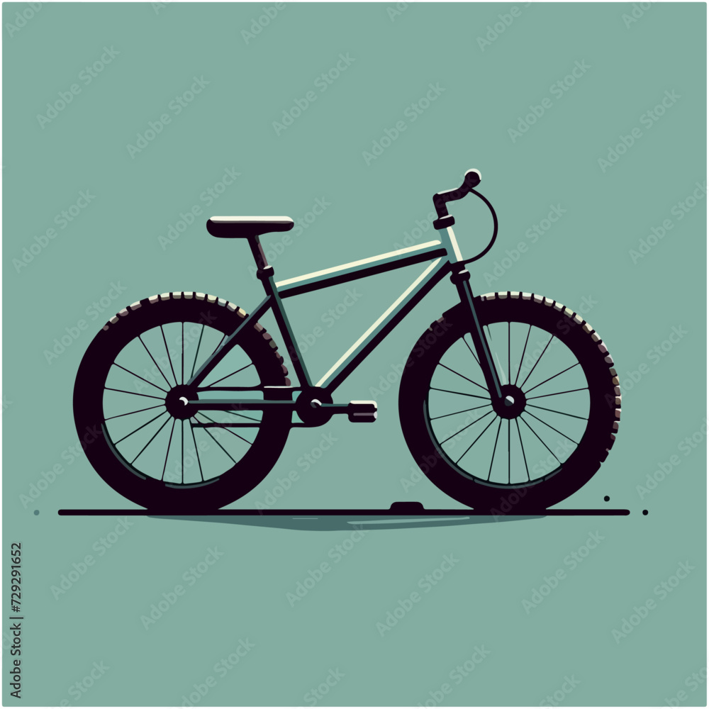 Mountain bicycle vector illustration  ,  vector bicycle on a isolated background , Electric bike  illustration , bicycle illustration .
