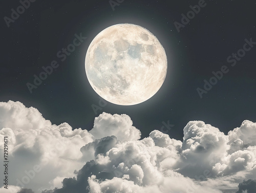 moon over clouds
