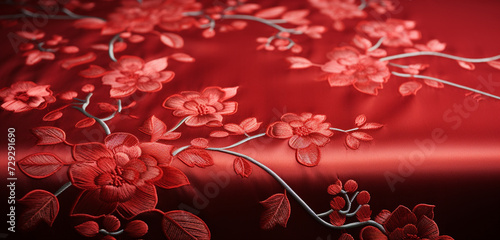 red chinese tablecloth
