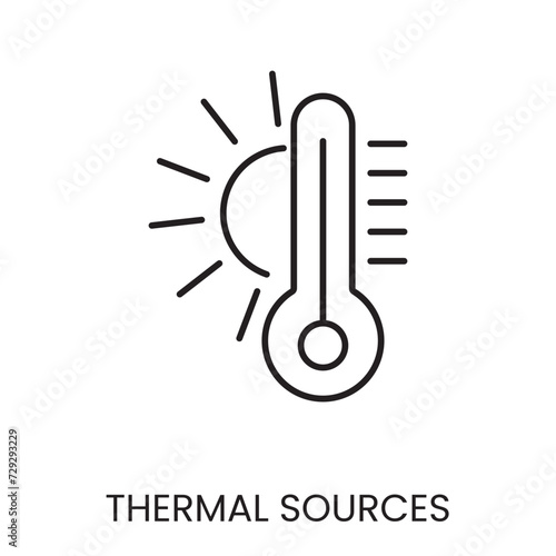 Thermal springs line vector icon for water packaging with editable stroke