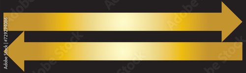 Left and right arrow, pointer, cursor in opposite direction. Intersection, navigation, forward-backward arrow element