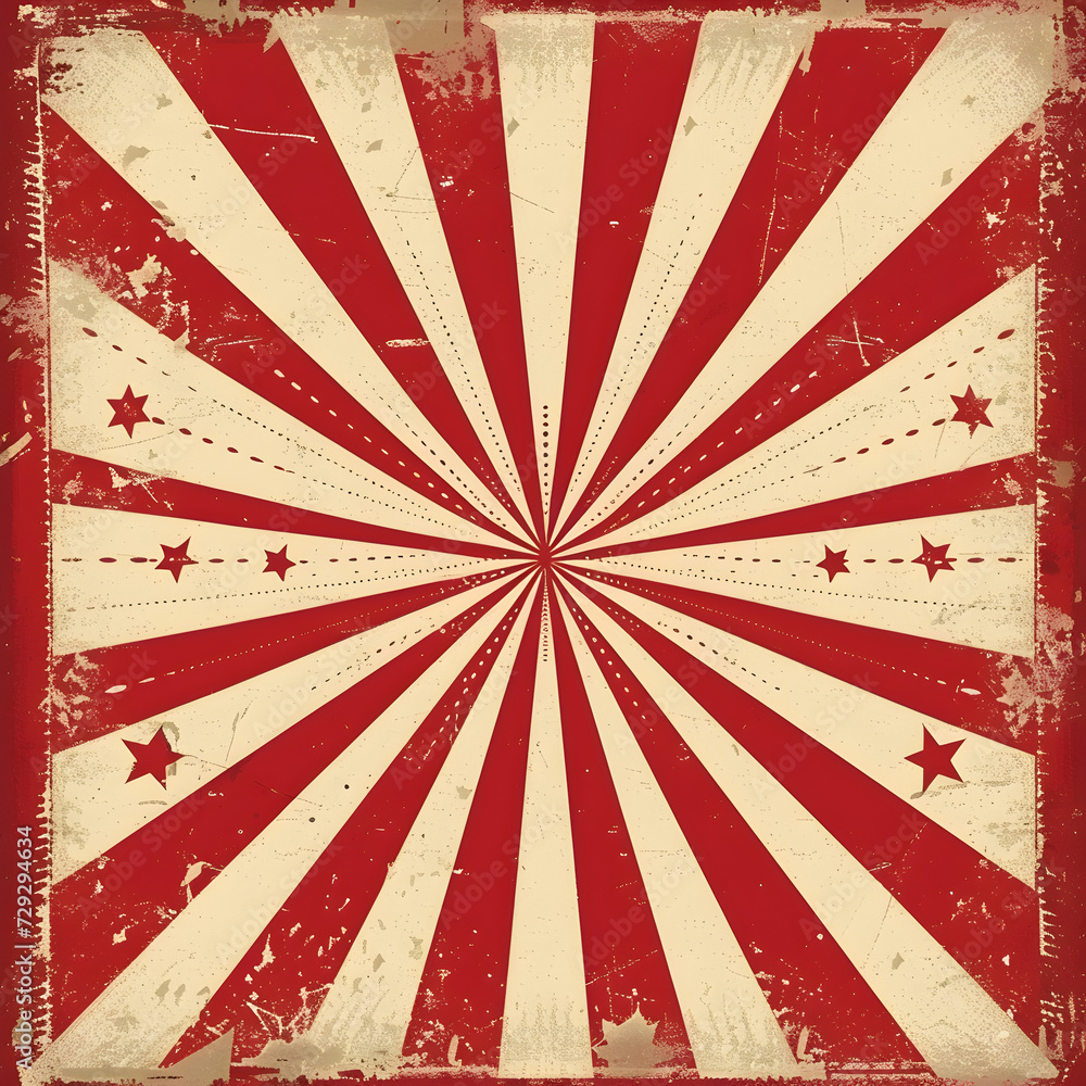 Red Vintage Circus Poster Background Stock Illustration.