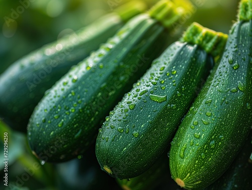 fresh zucchini closeup