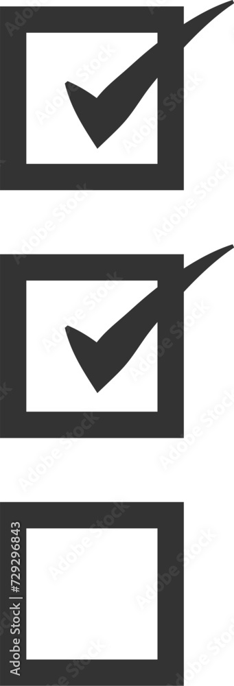 Check box icon. Check mark with tick design. Editable vector illustration stroke. Transparent background. Check box icon. Check mark with tick design. Editable vector illustration stroke. Transparent background.