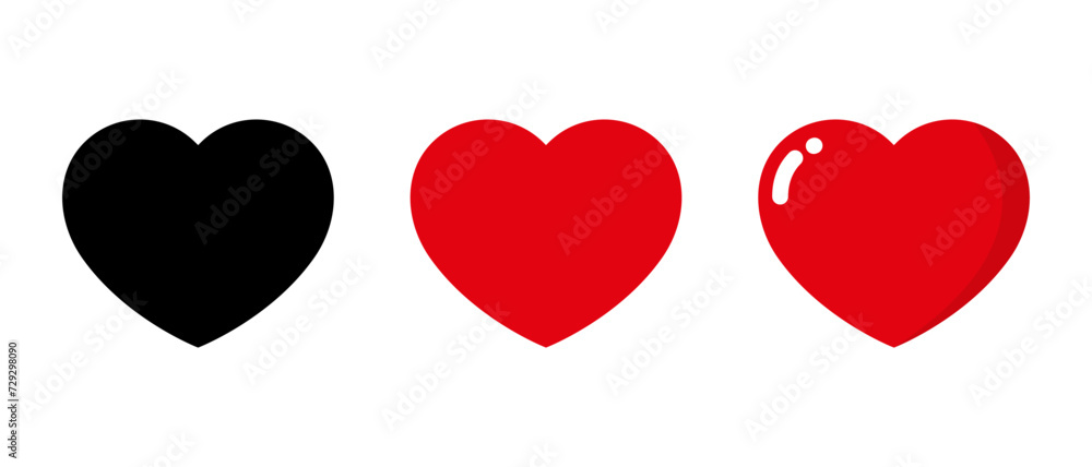 Love, heart icon vector in flat style. Romantic sign symbol Love, heart icon vector in flat style. Romantic sign symbol