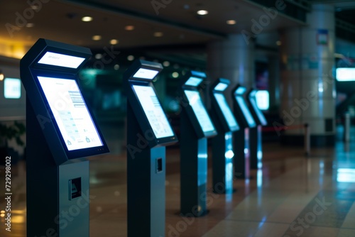 informational kiosk screensavers in a quiet area photo