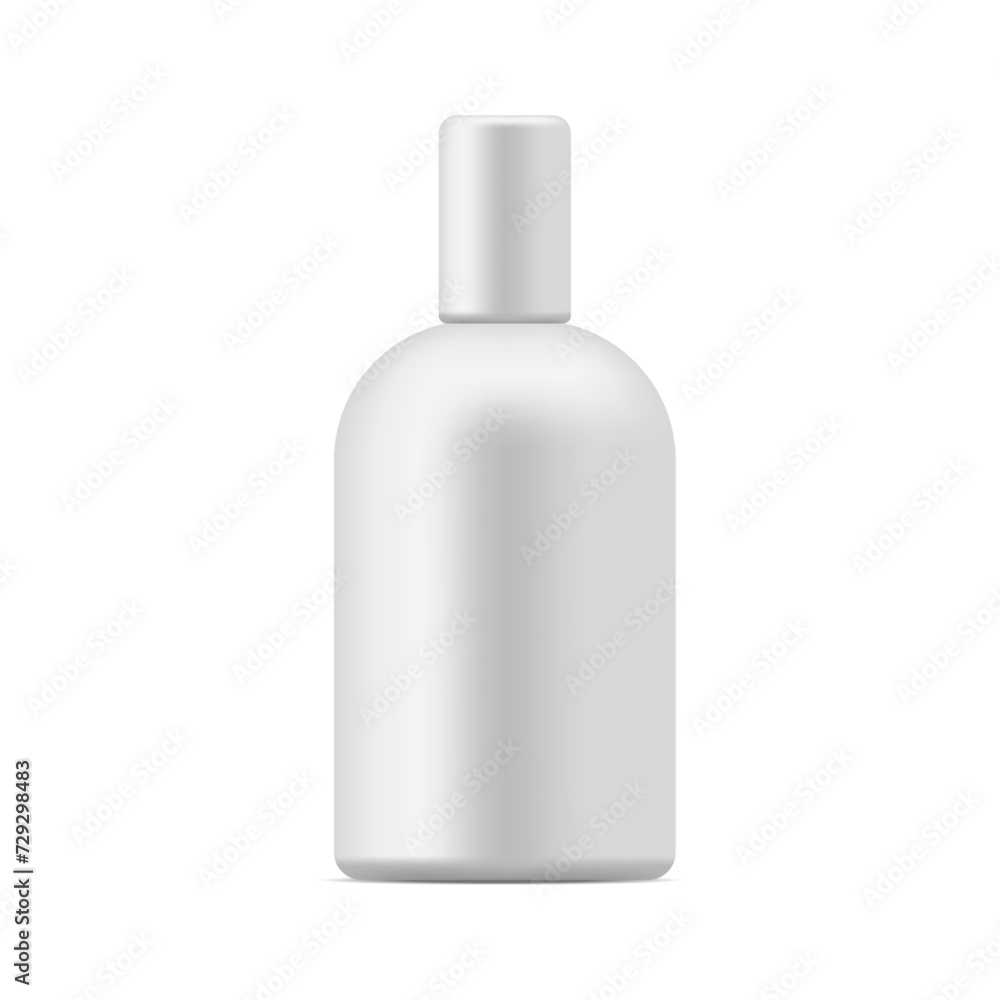 Cosmetic bottle. Empty white container. Vector 3d tube. Cosmetic bottle. Empty white container. Vector 3d tube.