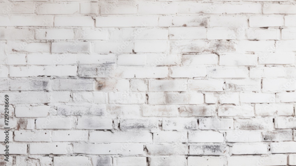 Obraz premium Weathered White Painted Brick Wall Texture
