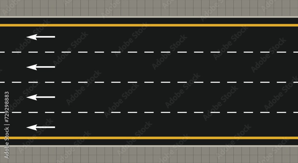 Empty highway asphalt road texture, Ariel View Road, Empty highway black asphalt road with dividing lines, Top view, Vector Illustration Empty highway asphalt road texture, Ariel View Road, Empty highway black asphalt road with dividing lines, Top view, Vector Illustration