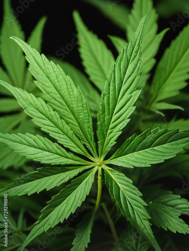 Photo Of Green Marijuana Leaves Background