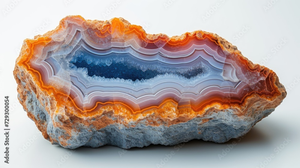 Cut Geode with Deep Blue Crystal Center Cut Geode with Deep Blue Crystal Center
