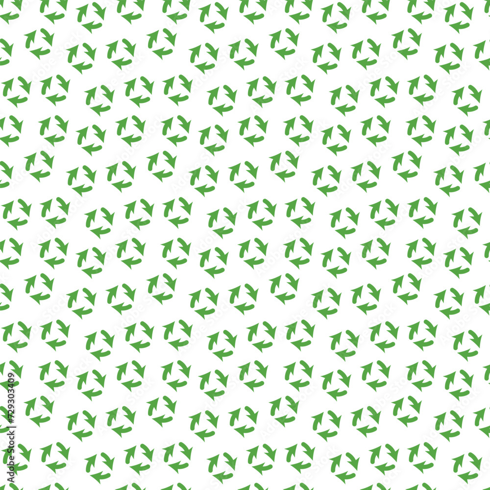 Flat Green Arrows Recycle pattern, World Earth Day, Environment day, Ecology seamless concept Flat Green Arrows Recycle pattern, World Earth Day, Environment day, Ecology seamless concept