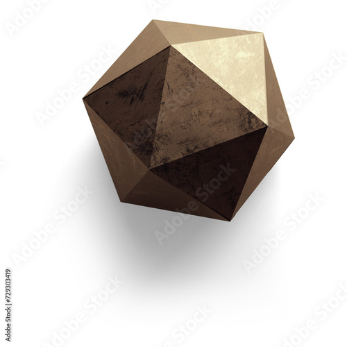Realistic hexagonal diamond isolated on transparent background.fit element for scenes project.