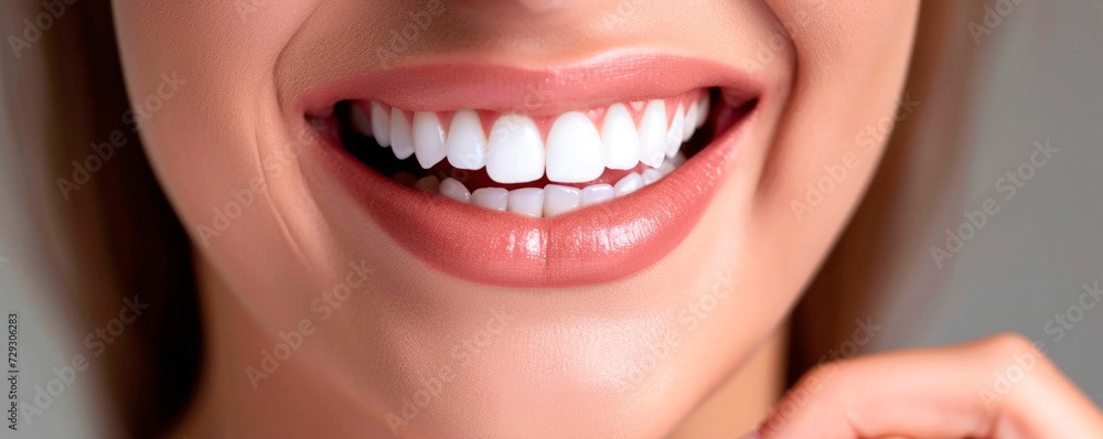 Beautiful female smile after teeth whitening procedure. Dental care. Dentistry concept. Beautiful female smile after teeth whitening procedure. Dental care. Dentistry concept.