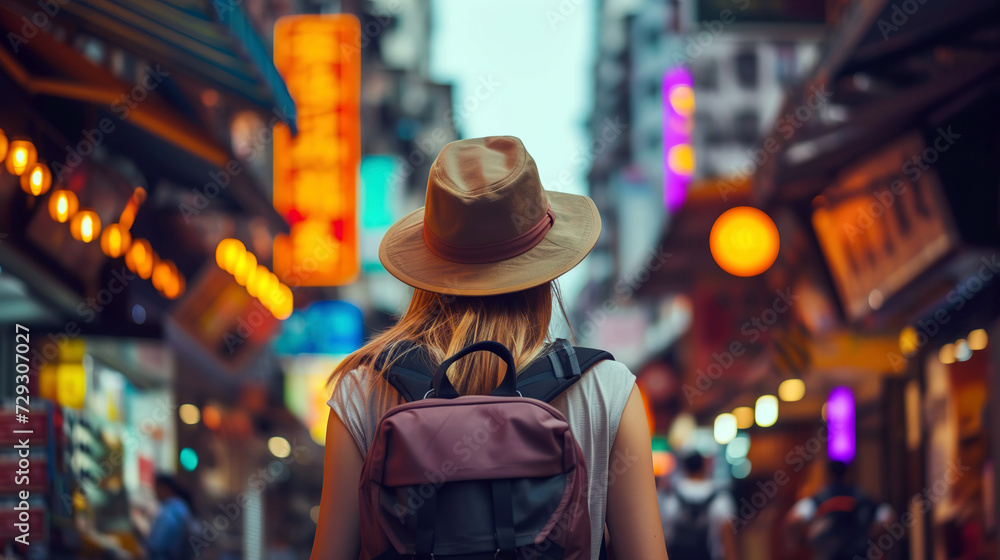 person walking in the city , lifestyle , outdoor