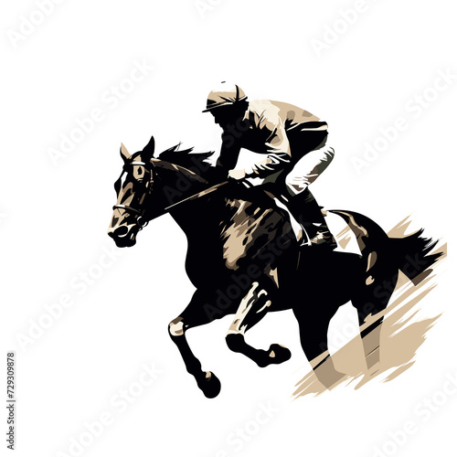 silhouette of rider on horseback during riding competition