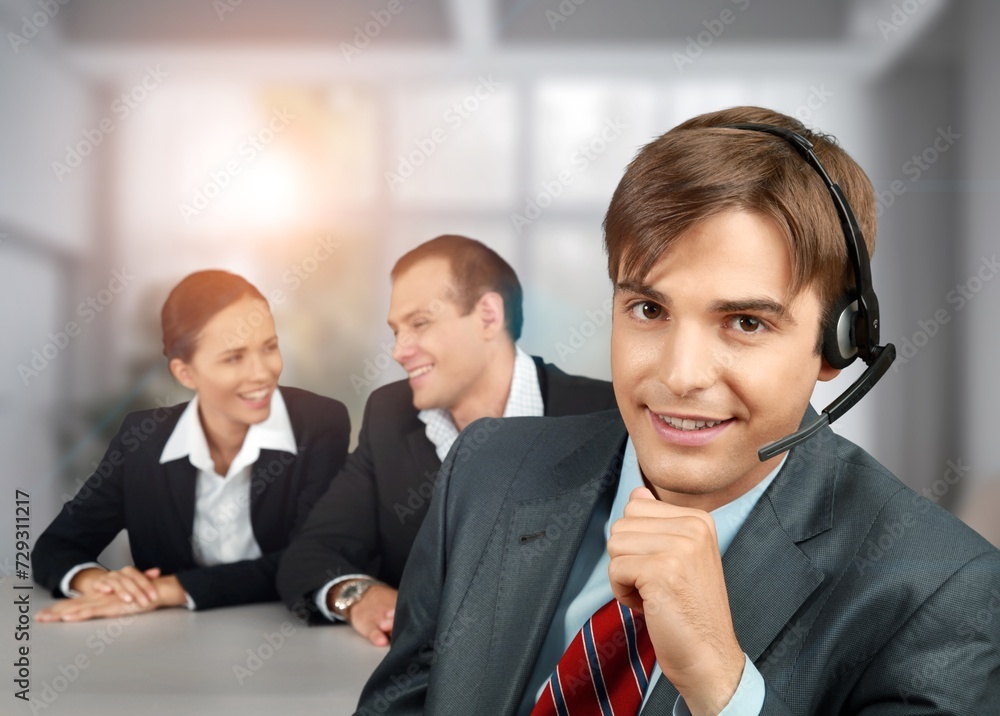 Professional worker customer support concept Professional worker customer support concept