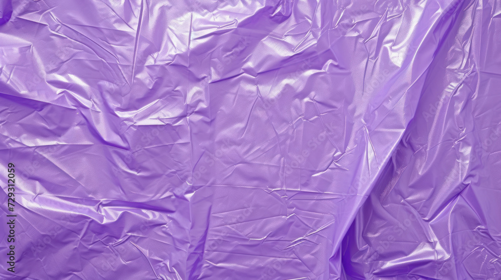 Obraz premium Lilac plastic wrinkled bag texture and background.
