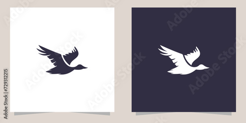 duck logo design vector