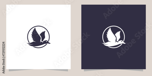 duck logo design vector