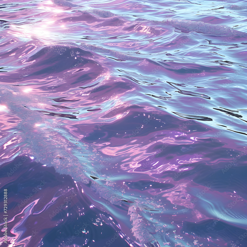 an iridescent holographic colored super smooth shiny pink calm ocean texture pattern, background an iridescent holographic colored super smooth shiny pink calm ocean texture pattern, background