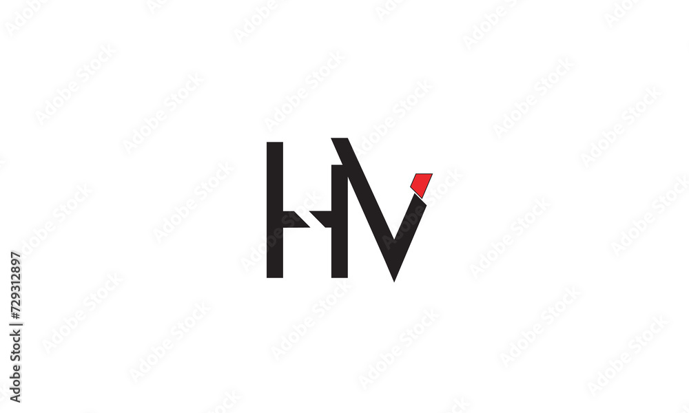 HV, VH , V , H , Abstract Letters Logo Monogram HV, VH , V , H , Abstract Letters Logo Monogram