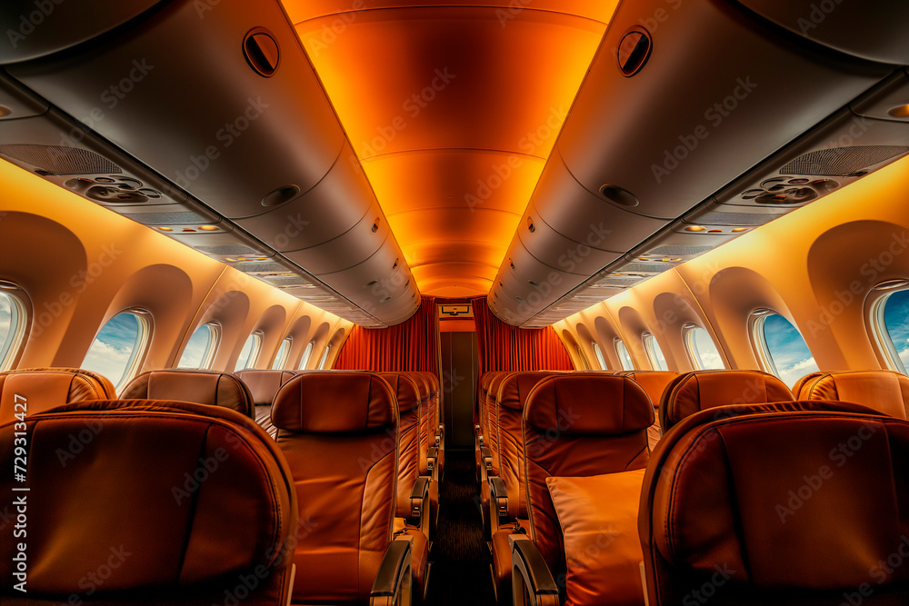 interior of an airplane interior of an airplane