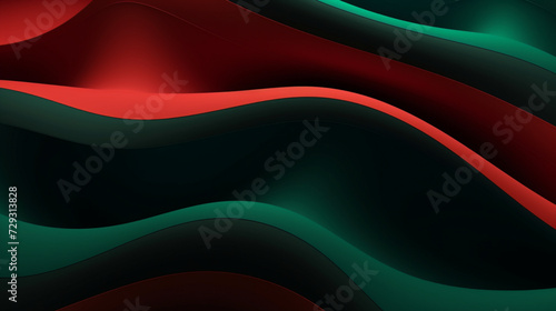abstract red and green waves background