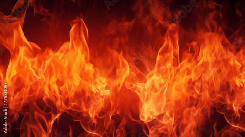 fire in the fireplace background