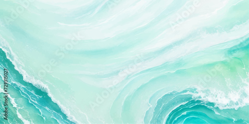 abstract soft blue and green abstract water color ocean wave texture background. Banner Graphic Resource as background for ocean wave and water wave abstract graphics  © The Alpha