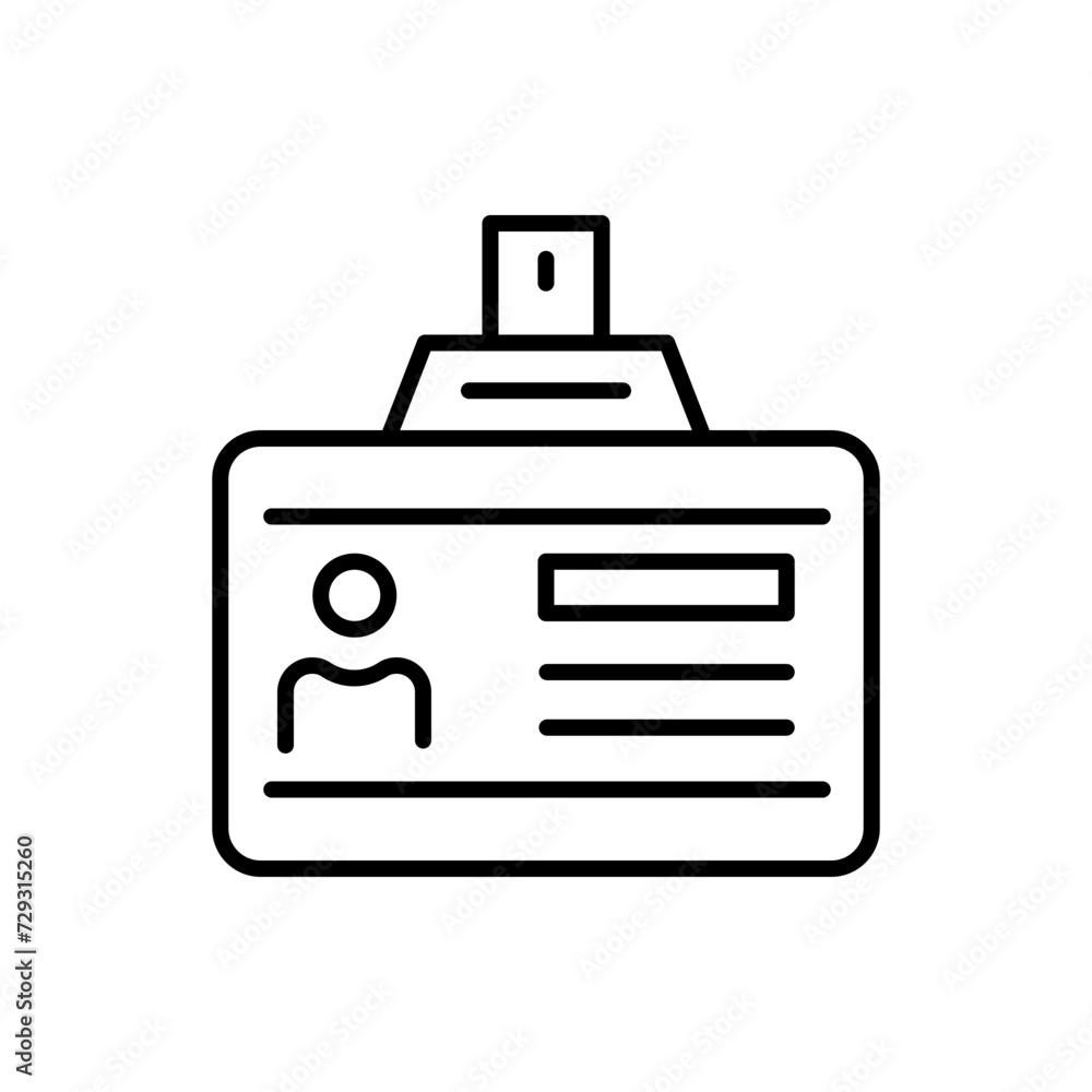ID card outline icons, minimalist vector illustration ,simple transparent graphic element .Isolated on white background ID card outline icons, minimalist vector illustration ,simple transparent graphic element .Isolated on white background
