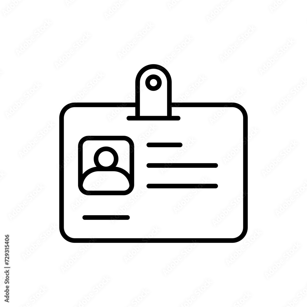 ID card outline icons, minimalist vector illustration ,simple transparent graphic element .Isolated on white background ID card outline icons, minimalist vector illustration ,simple transparent graphic element .Isolated on white background