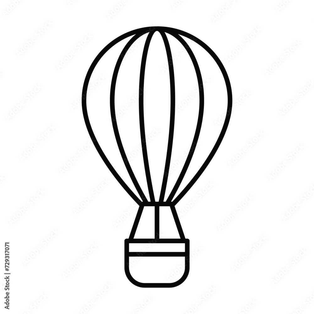 Naklejka premium Air Balloon Icon Vector Simple Design
