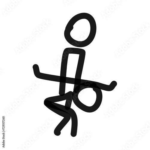 leapfrog line art doodle