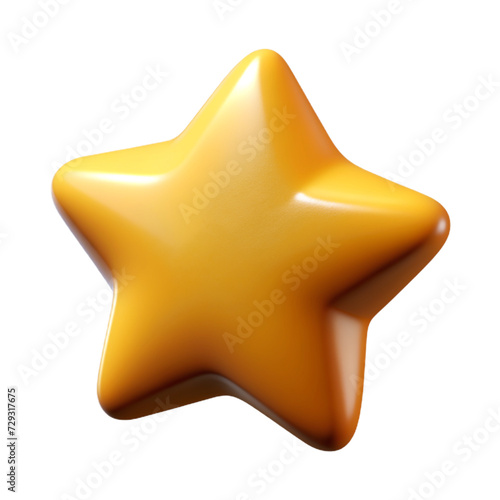 Star Gold isolated  icon 3d