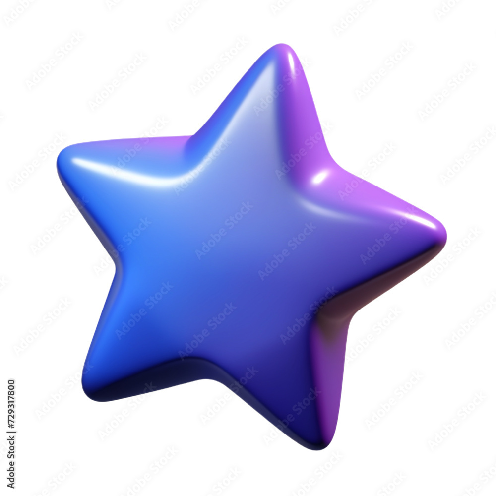 Star Purple isolated, icon 3d Star Purple isolated, icon 3d