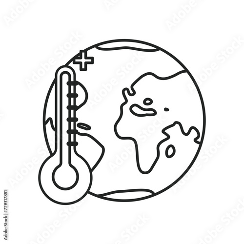 Global warming vector illustration. Contamination, ink staining pages atmospheric purity, narrates tale global warming Atmospheric ballet, dance between purity and pollution, unfolds in theater global