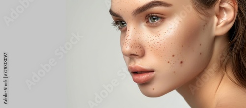 Treating acne scars, removing post-acne marks. photo