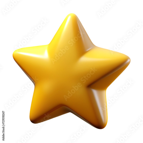 Star Gold isolated  icon 3d