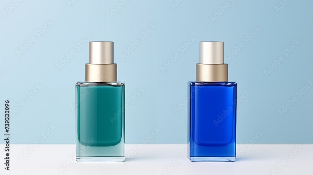Perfume bottles set isolated on white background Perfume bottles set isolated on white background
