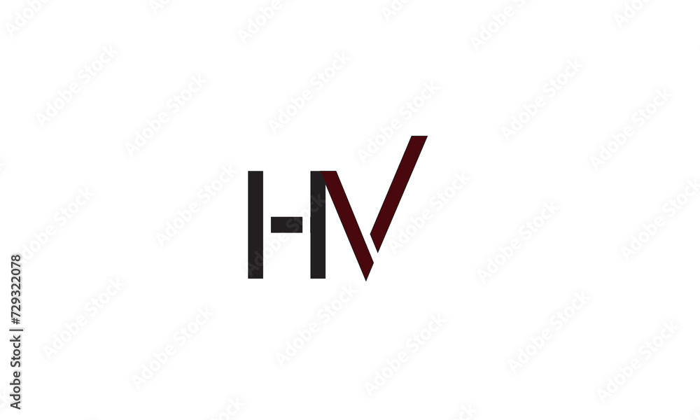 HV, VH , V , H , Abstract Letters Logo Monogram HV, VH , V , H , Abstract Letters Logo Monogram