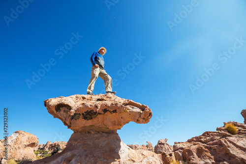 Man on the cliff photo