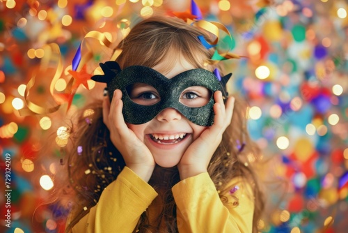 Enfant déguisé pour le Mardi Gras