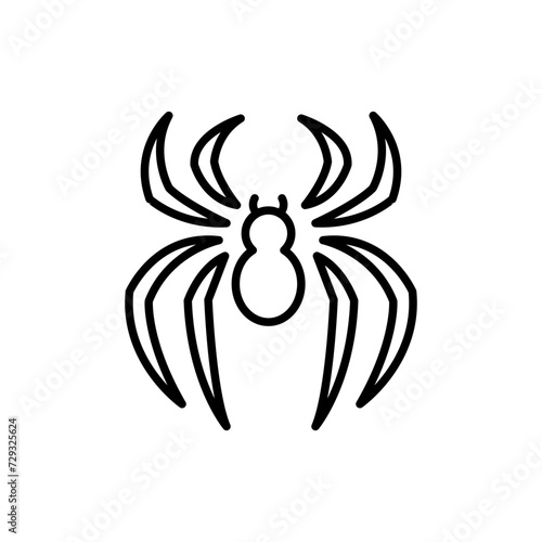 Spider outline icons  minimalist vector illustration  simple transparent graphic element .Isolated on white background