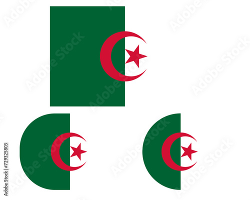 Flag in a rectangular square and circle, isolated png background. Flag of Algeria Free Download Flag in a rectangular square and circle, isolated png background. Flag of Algeria - GFXLoad