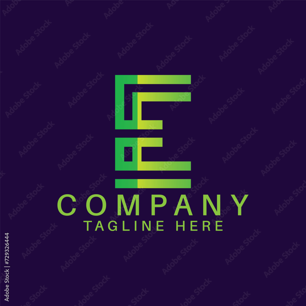 E Letter Logo Design Template, web design logo, abstract logo