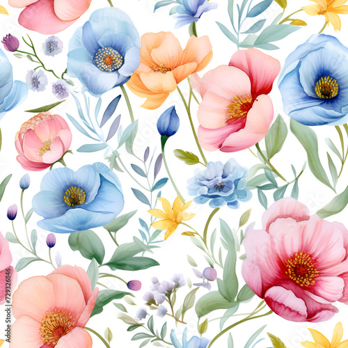 floral pattern watercolor clipart