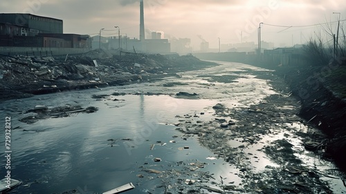 Industrial Pollution Impacting River